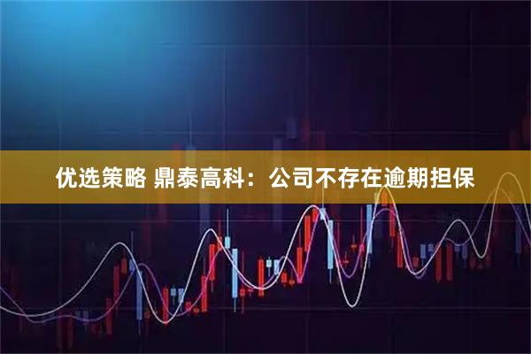 优选策略 鼎泰高科：公司不存在逾期担保