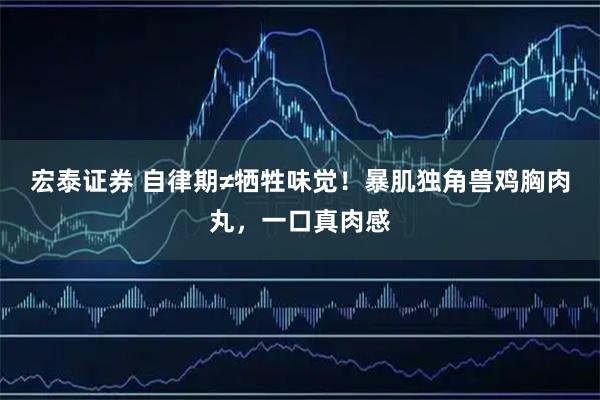宏泰证券 自律期≠牺牲味觉！暴肌独角兽鸡胸肉丸，一口真肉感